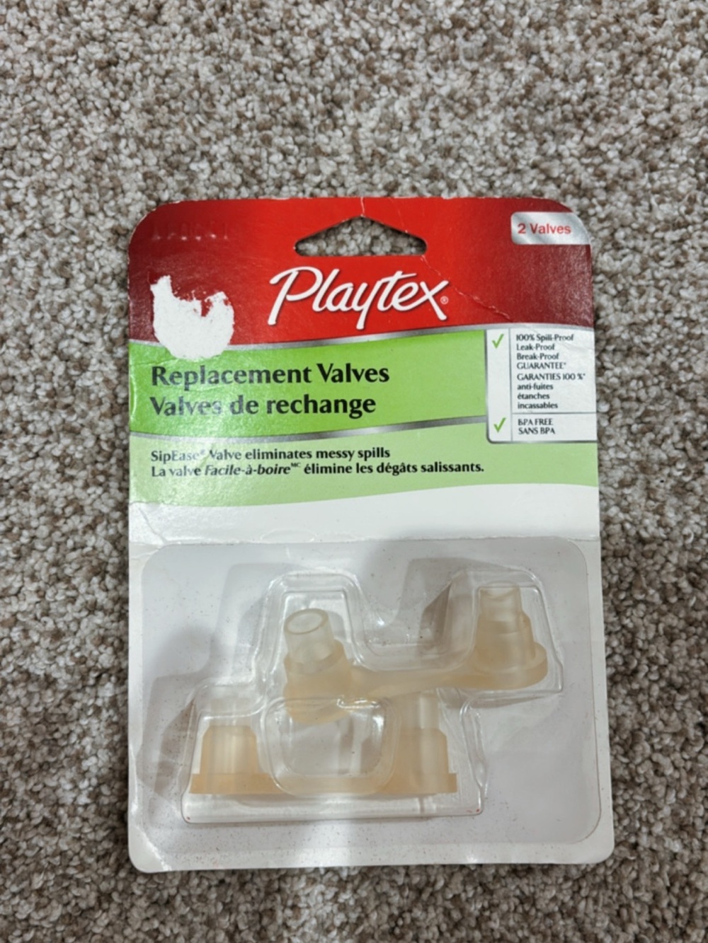 Vintage Playtex Replacement “SipEase” Valves, Set Of 2, Brand New & Sealed!